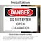 Signmission Do Not Enter Open Excavation Danger Sign, Vinyl Decal, 7in W x 5in L, 2PK OS-2PACK-DS-D-57-L-2136 - alternate 5